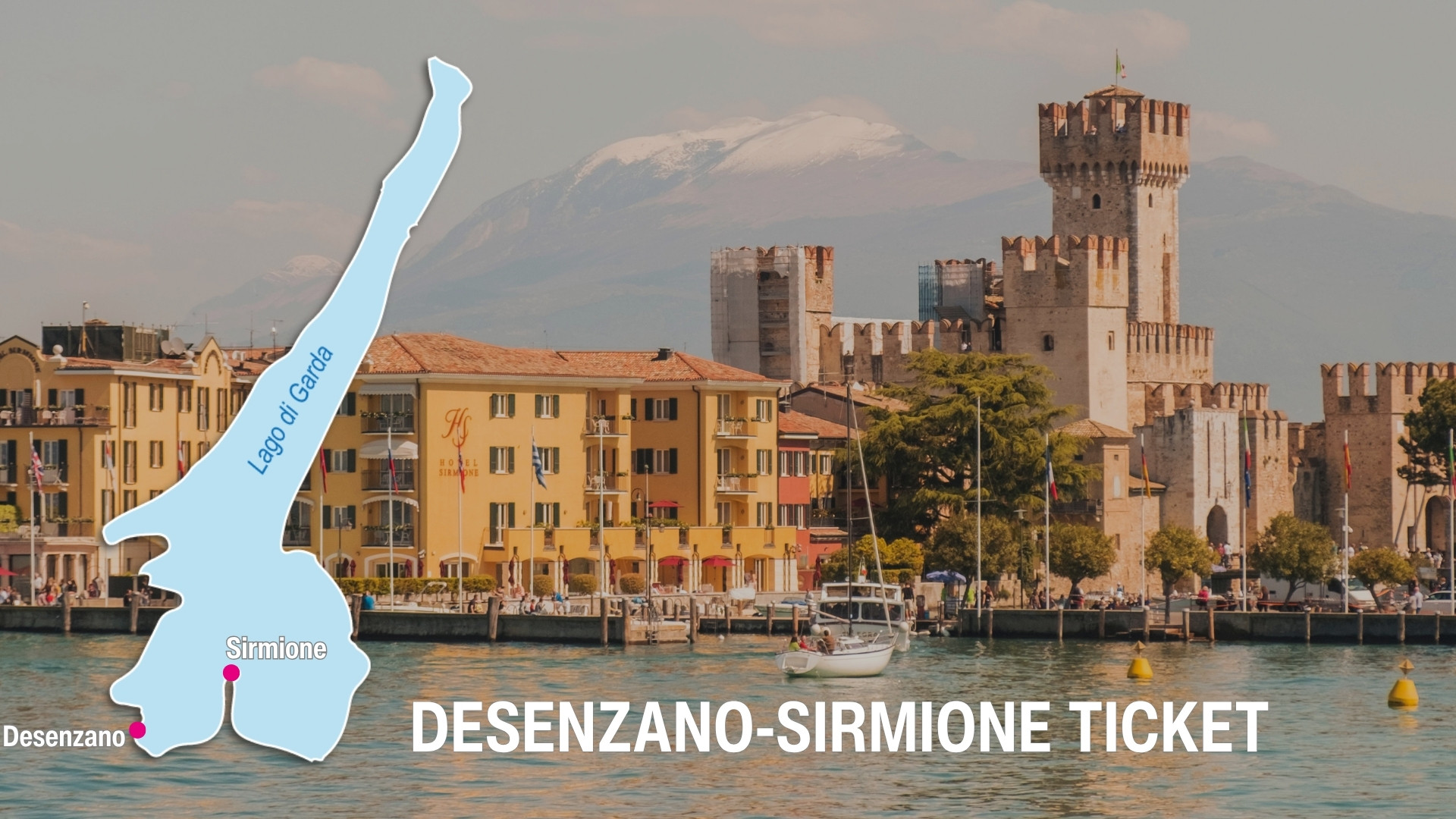 Bilet na prom Navigarda: Desenzano-Sirmione / Sirmione-Desenzano