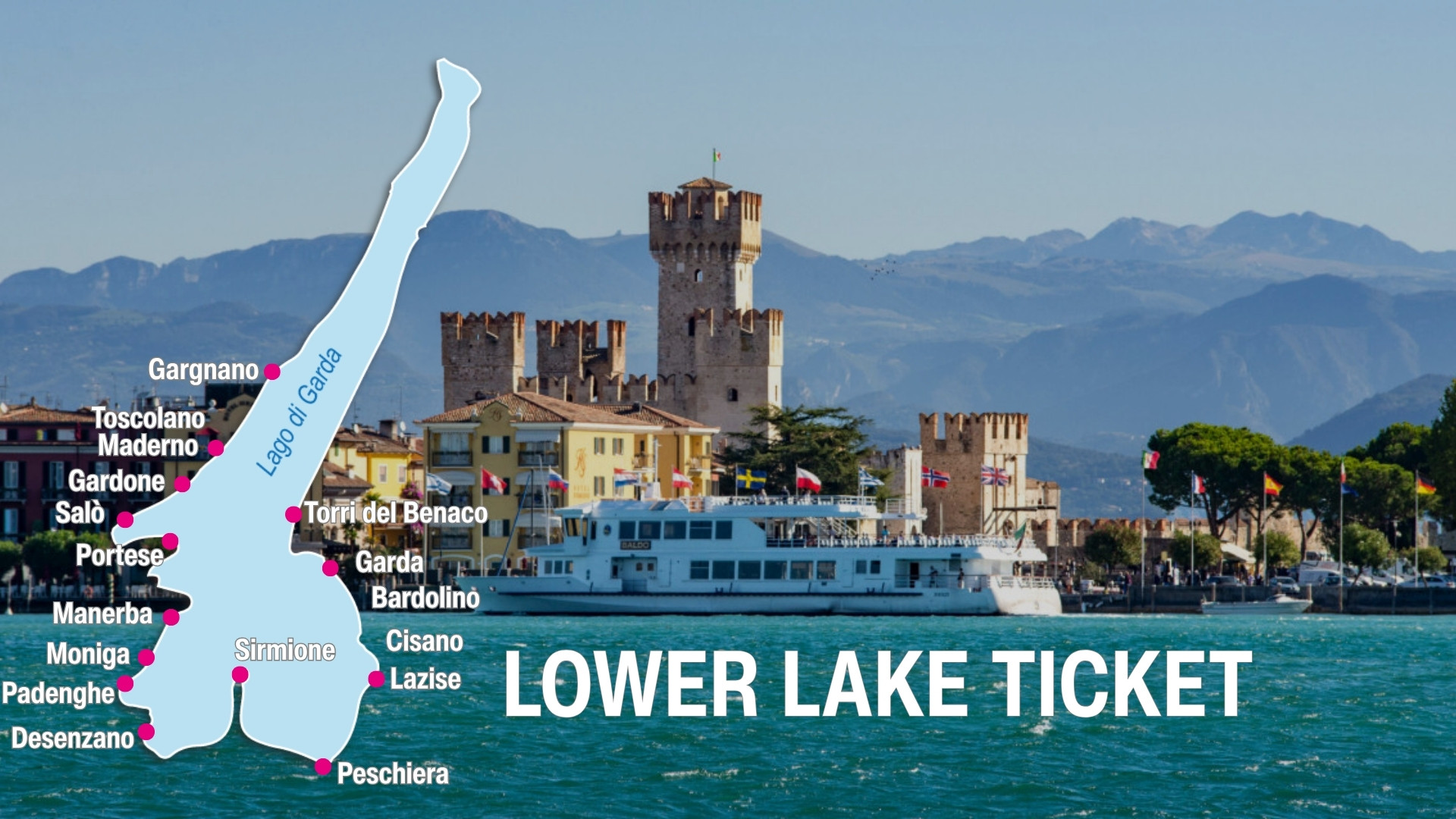 Ferry Hop-On Hop-Off: Lower Lake Garda - NAVIGARDA